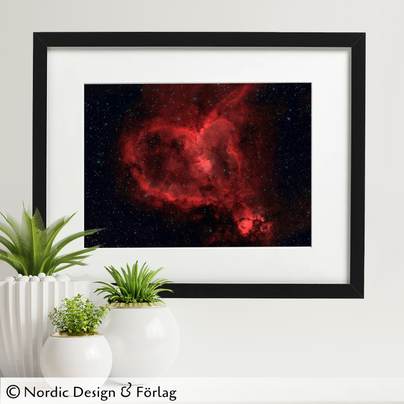 Heart Nebula, Hjärtnebulosan - Astrofoto, Fotokonst - Poster - Tavla