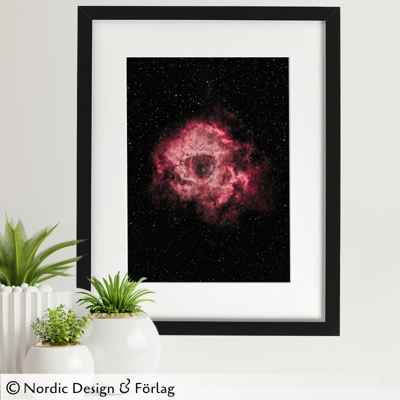 Rosette Nebula, Rosettnebulosan - Astrofoto, Fotokonst - Poster - Tavla