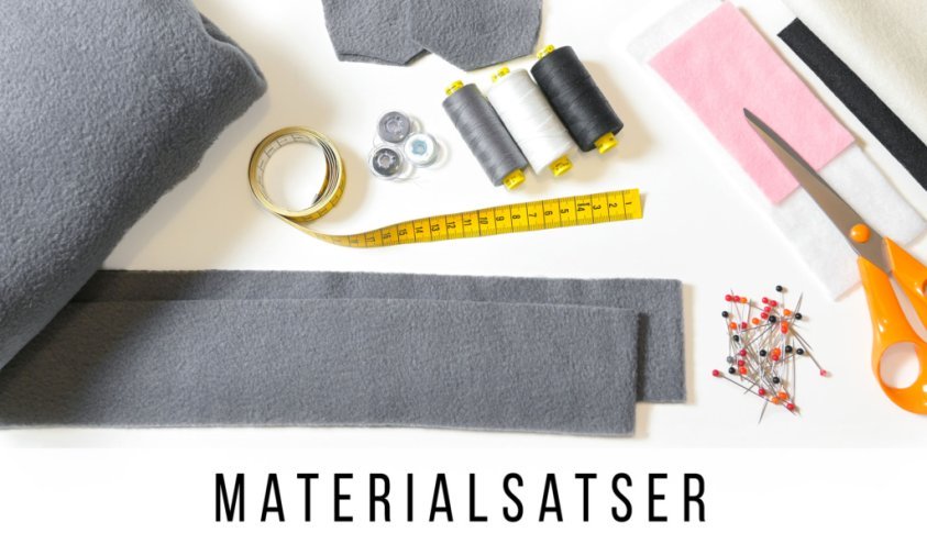 Materialsatser / Marerialkit med mönster -  Sömnad, Stickning mm