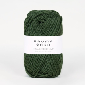 3-tråds Strikkegarn, 108 m, 100% norsk ull - Rauma